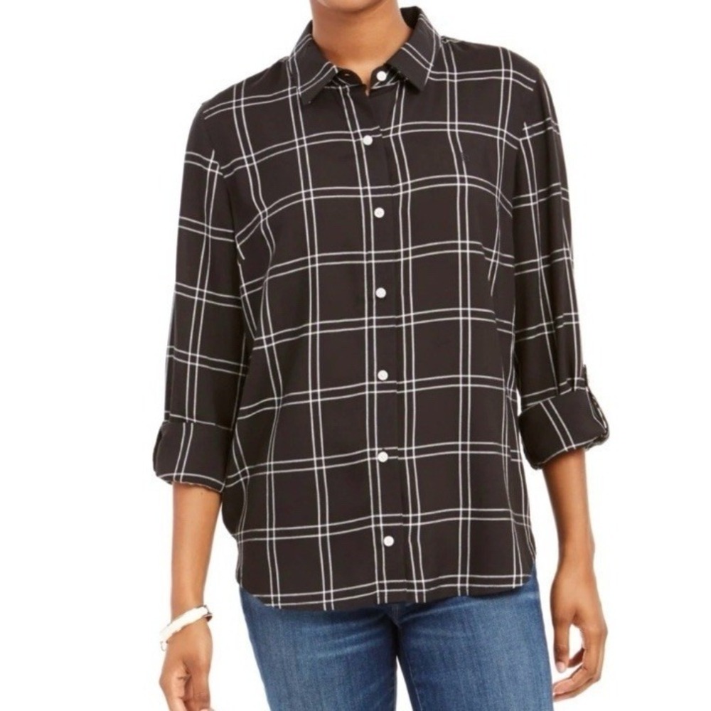 Jachs Girlfriend Ladies' Flannel Shirt, Black Womens XXL  excellent Cozy Cowgirl - Picture 14 of 14
